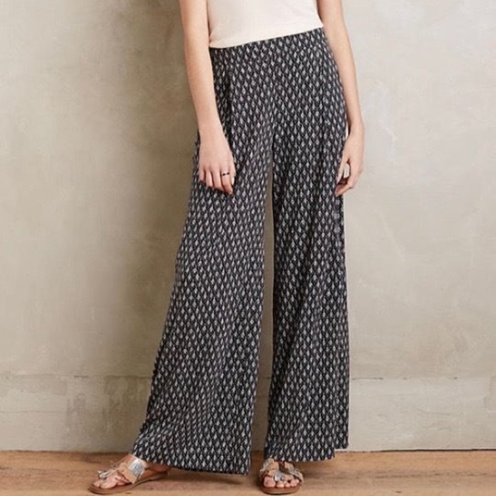 NWT Anthro Elevenses White Leg Palazzo Pants
